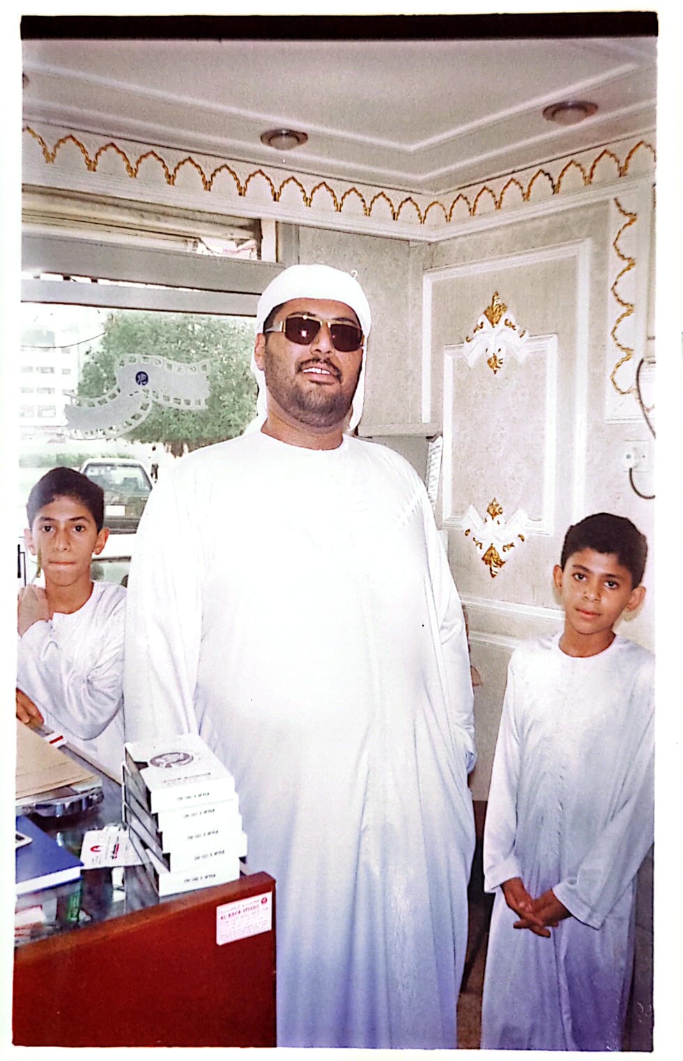Ahmed Al Midfa at the school office